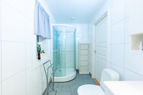 The bathroom with shower